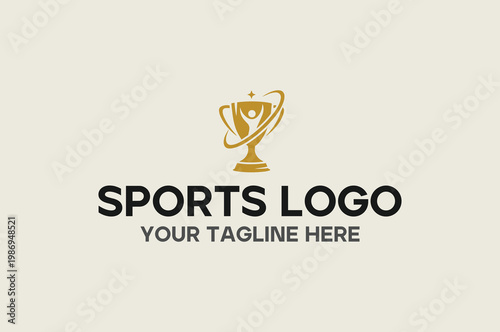 Sports Trophy Logo, Trophy Logo, Championship Logo, Winner Logo, Victory Logo, Award Logo, Champion Badge, Achievement Icon, First Place, Gold Trophy, Cup Logo, Medal Icon, Success Symbol