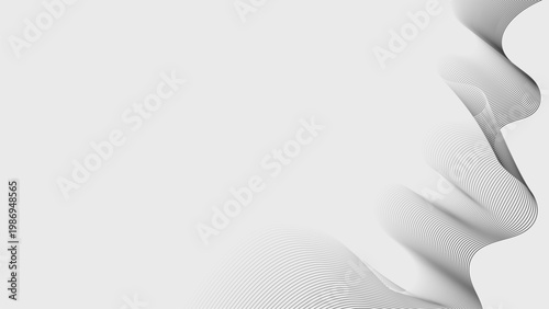 Minimal white abstract background with smooth soft waves and subtle light gradient texture