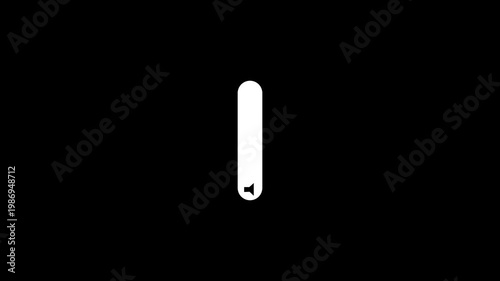 slider bar volume control animation 4k video.