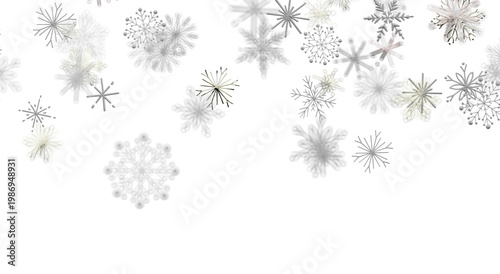 Decorative snowflakes falli...