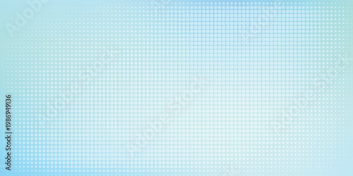 Blue Halftone Dotted Gradient Background With Abstract Retro Modern Texture and Light Bokeh