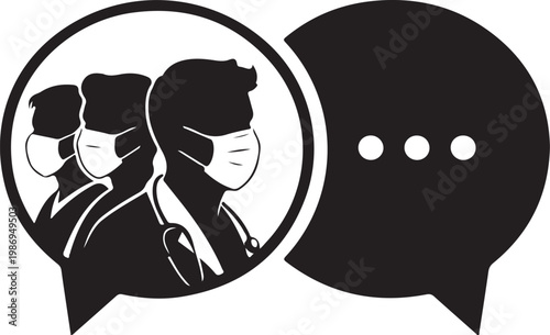 Blindfolded doctor icon representing medical uncertainty and ethical dilemma