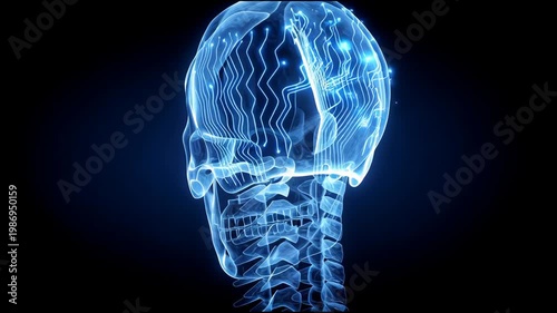Exploring the Future With Brain-Computer Connection and Glowing Circuits in a Simple Demonstration of Technology and Science