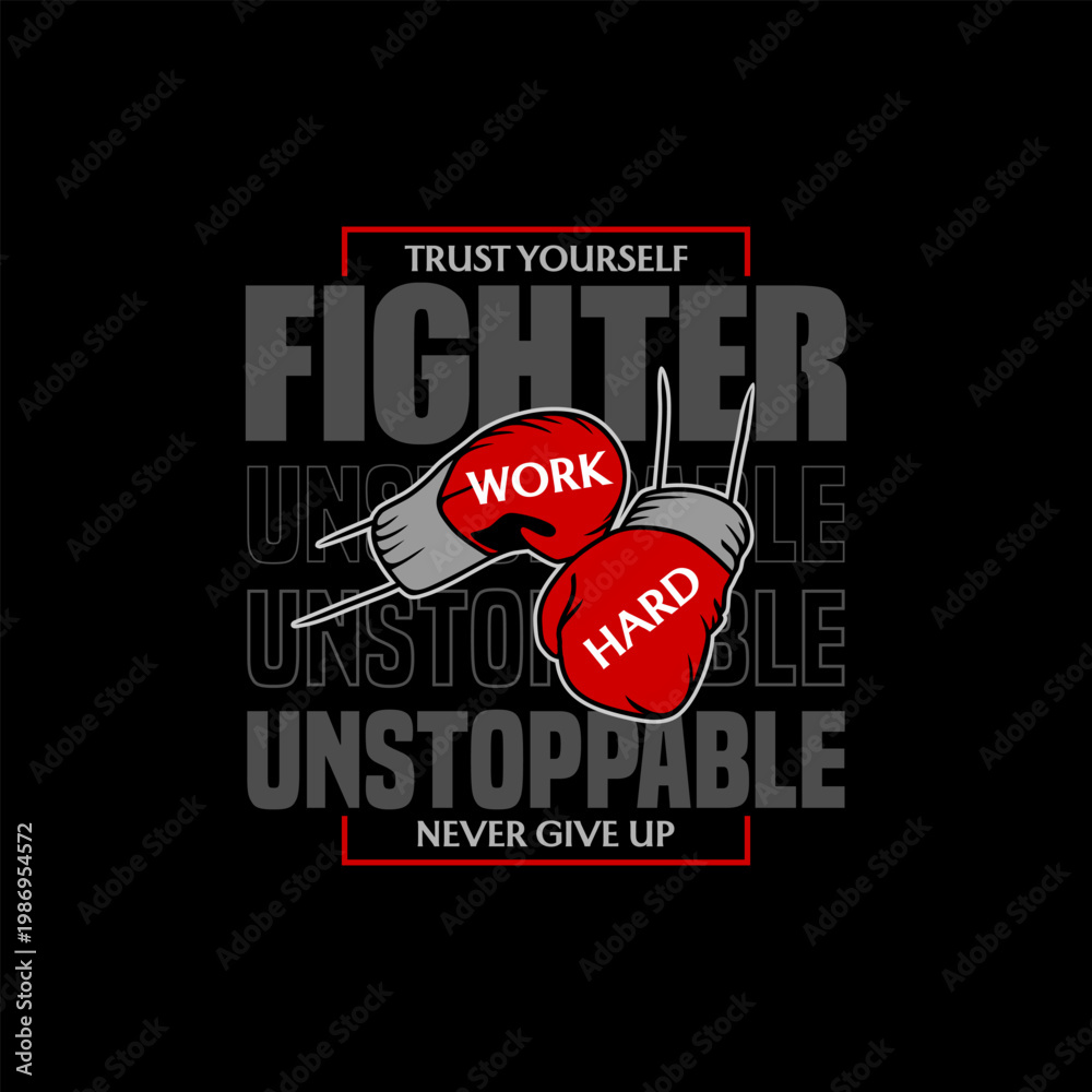 Naklejka premium quote for boxing sport print 