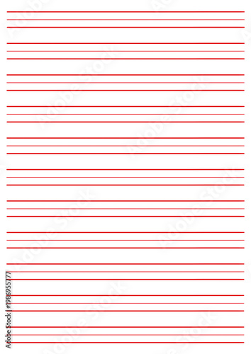 Red writing lines.