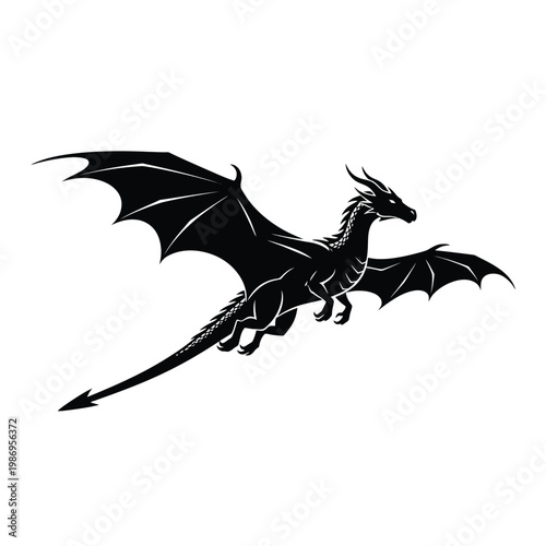 Black dragon flying creature 2.