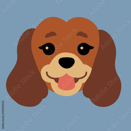 Cute Brown Cocker Spaniel Dog Face