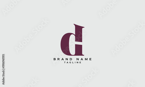 DG, GD, Abstract initial monogram letter alphabet logo design