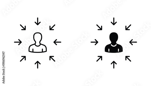 Target Audience Focus Marketing Strategy Icon