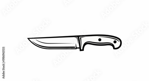 Outline illustration of a fixed-blade utility knife