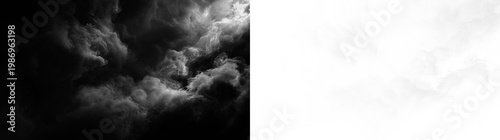 Foto Swirling fog creates an abstract effect on a transparent background for creative