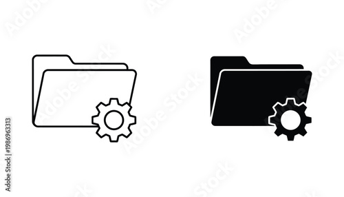 Folder Settings Icon Gear Cogwheel Operations Management