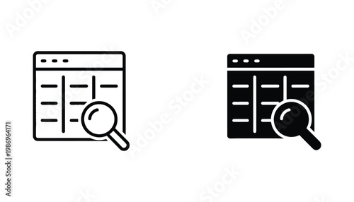 Data Analysis Magnifying Glass Chart Search