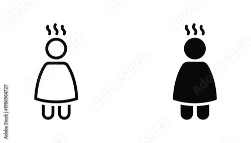 Person Icon Steam Emotion Symbol Business Concept