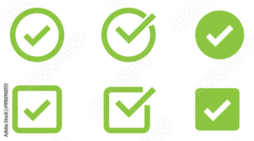 account verify icon, verified badge icon with check mark tick symbol : confirmed, approved, verification icons
