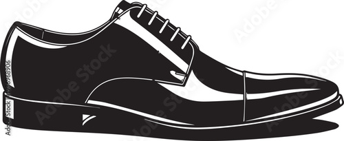 Classic Men's Oxford Dress Shoe Leather Footwear Icon