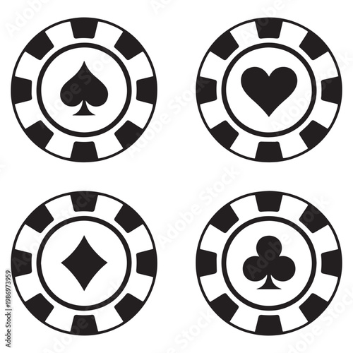 Poker Chips Clip Art