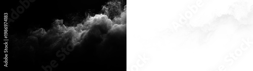 Schilderij op canvas Clouds in a soft white background with no clear boundaries at a distant location