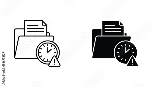 File Folder Time Warning Alert Concept Business