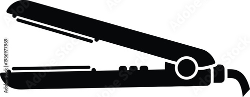 Hair straightener appliance icon for beauty and personal care design vector illustration