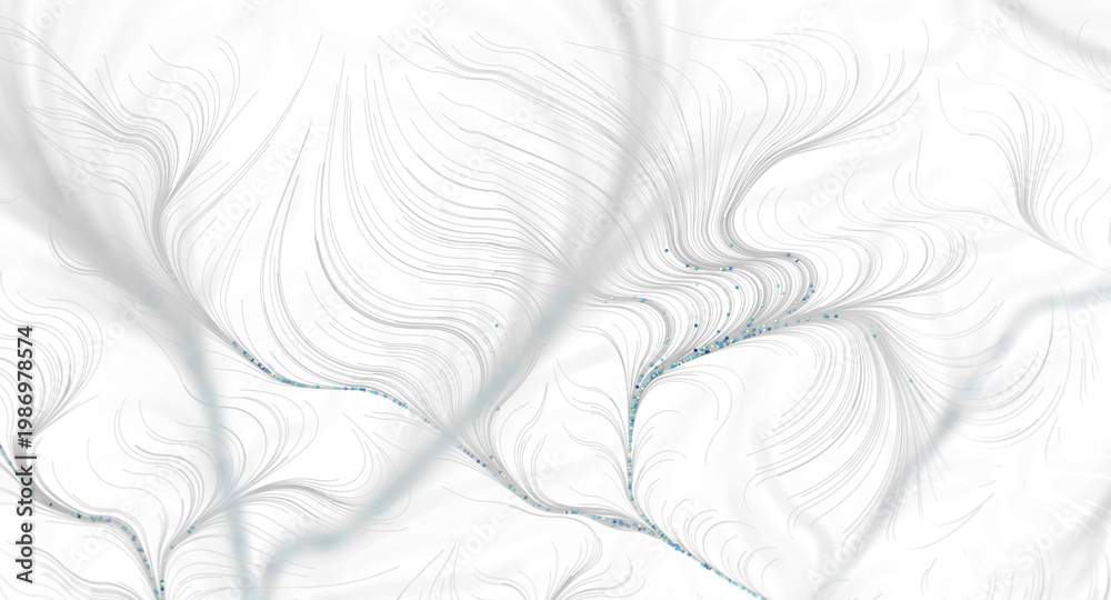 Obraz premium Artistic abstract illustration featuring elegant flowing lines on a bright white backgrou