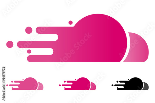 Abstract fast flow illustration for digital innovation concept