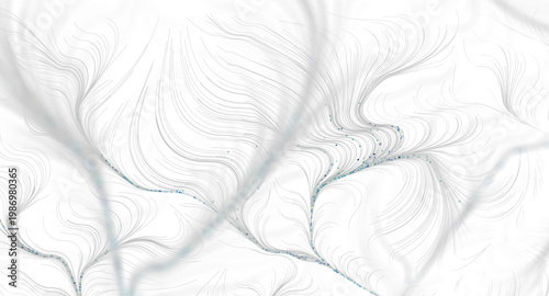 Abstract white lines flowin...