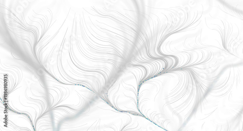 Abstract white flowing lines background. Modern creative art, elegant and minimalist desi