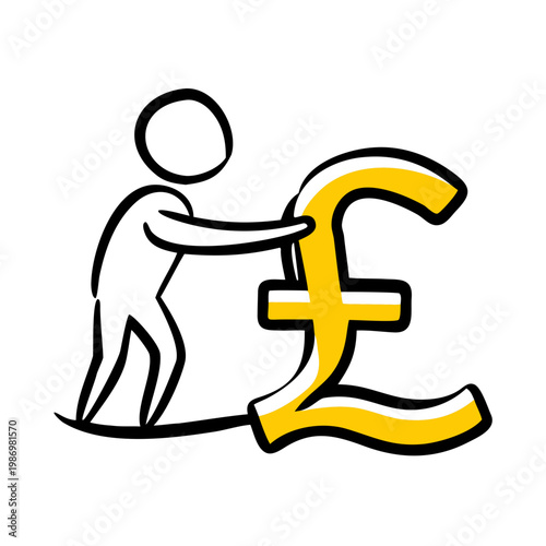 A hand holds a 3d gold euro currency symbol featuring a financial design that represents wealth and global banking exchange alongside dollar and british sterling pound money icons