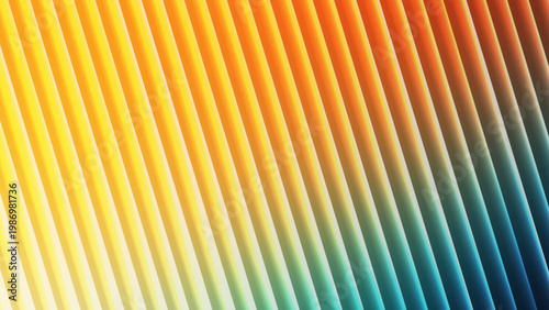 Vibrant gradient transition from bright yellow to deep teal hues on a pixelated canvas illustration