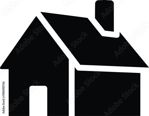 Simple house home building property residence icon symbol vector illustration
