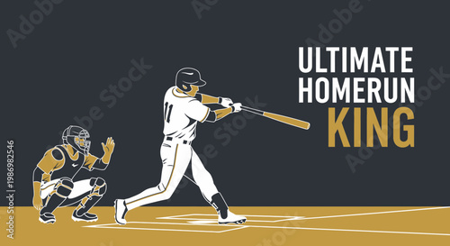 Master Baseball Athlete Swinging For The Fences