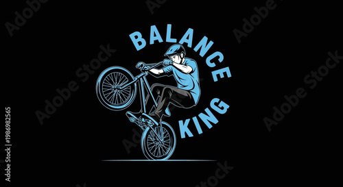 Master Of The Bicycle Wheelie Performing Extreme Stunt