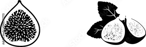 A stunningly detailed macro shot of a sliced fresh fig reveals vibrant, geometric patterns within its tiny inwaving flowers against a pure white background