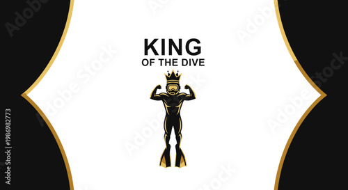 Mighty King Of The Dive Aquatic Champion Silhouette