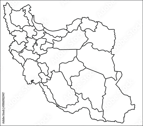 detailed map of iran with detailed borders