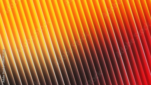 Golden sunrays piercing through a warm autumnal haze at dusk illustration