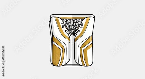 Modern Hockey Goalie Leg Pad Illustration Premium Design