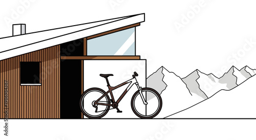 Modern Mountain Cabin Retreat with Bicycle Adventure Await