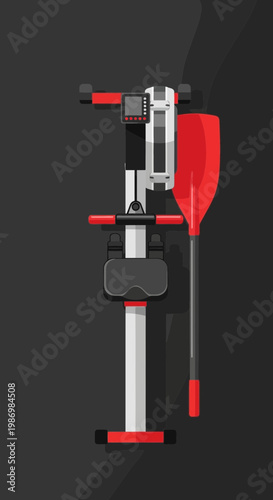 Modern Rowing Machine Equipment For Fitness And Sport