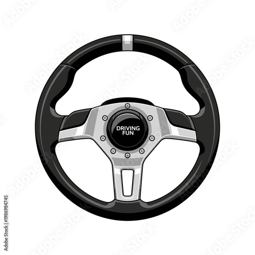 Modern Steering Wheel For Exciting Automotive Journeys And Driving Adventures