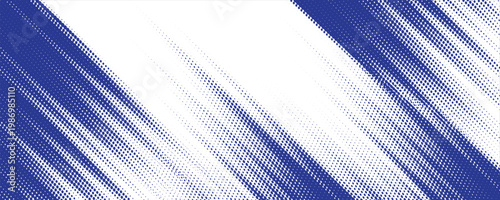Halftone dots gradient grunge texture background blue and white color pattern. Dot pop art comic sport style. vector modern