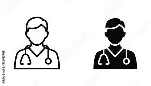 Doctor Stethoscope Icon Medical Professional Healthcare Symbol