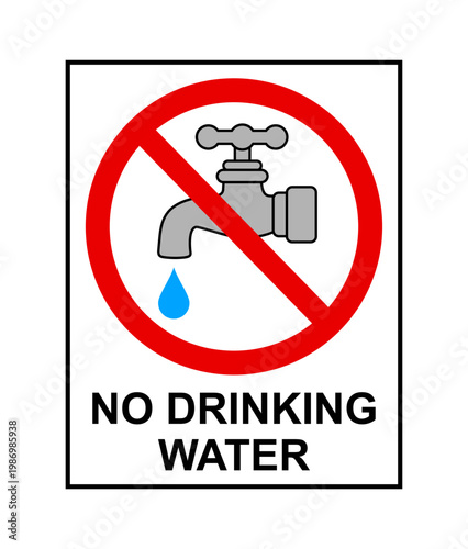znak zakazujący picia wody