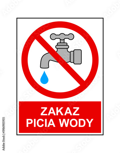 znak zakazujący picia wody