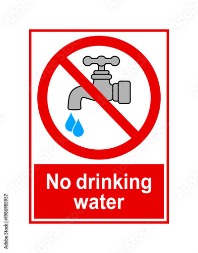 znak zakazujący picia wody