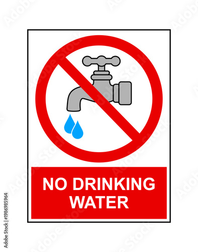 znak zakazujący picia wody