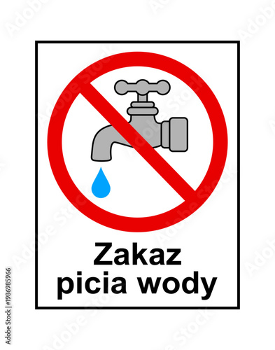 znak zakazujący picia wody
