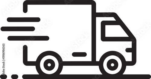 A cartoon of a locomotive engine with a straight smokestack and railcar