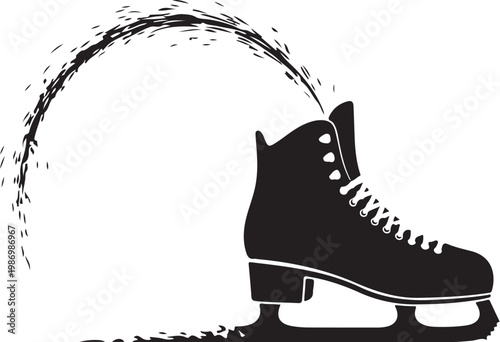 Ice Skating, Skate, Black, Vector, Sports Equipment, Ice Hockey, Figure Skating